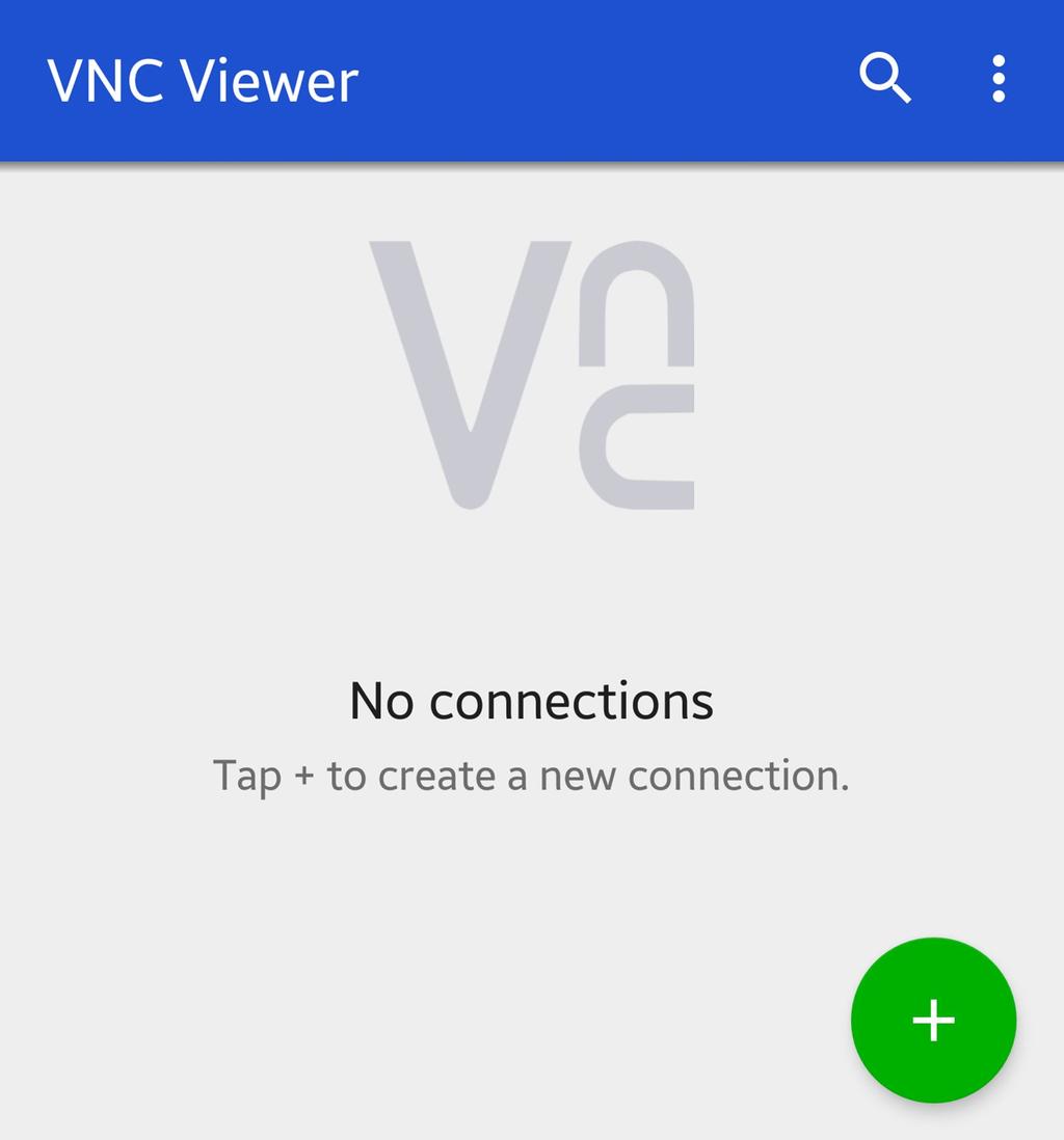 3.2 VNC Viewer - Einrichten Vorgehensweise 1. Öffnen Sie die App VNC Viewer. 2.