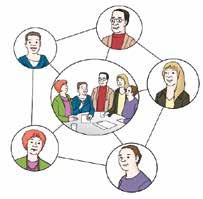 Ein Ausschuss ist eine Arbeits-Gruppe. Die Ausschüsse beschäftigen sich mit vielen verschiedenen Themen. In unserer Arbeits-Gruppe arbeiten Menschen aus verschiedenen Ausschüssen. Das ist gut.