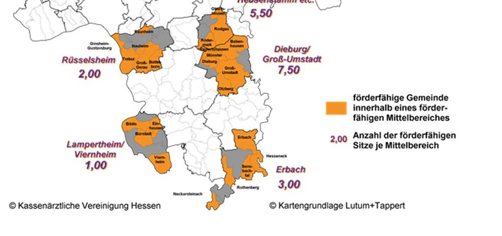 mit einem besonders definierten lokalen oder regionalen Versorgungsbedarf in Hessen zur Verfügung.