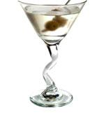 grüne Olive oder Zitronenzeste Manhattan (Cocktailglas) Short Drink /