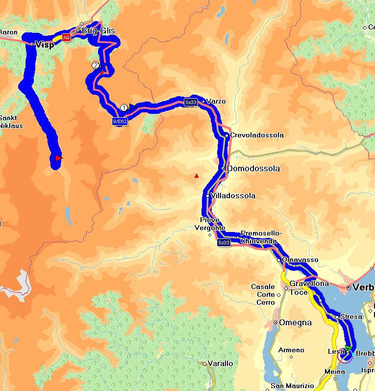 17. Etappe Sonntag, 29. Juli 2012 Lesa (I) Saas-Fee (CH) 150km Höhenmeter: 4944hm Durchschn.
