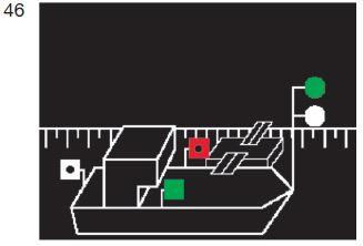 3.22 Bezeichnung der Fähren, die an ihrer Anlegestelle stillliegen (Anlage 3: Bild 45, 46) Eine nicht frei fahrende Fähre muss während des Betriebes bei Nacht beim Stillliegen an ihrer Anlegestelle