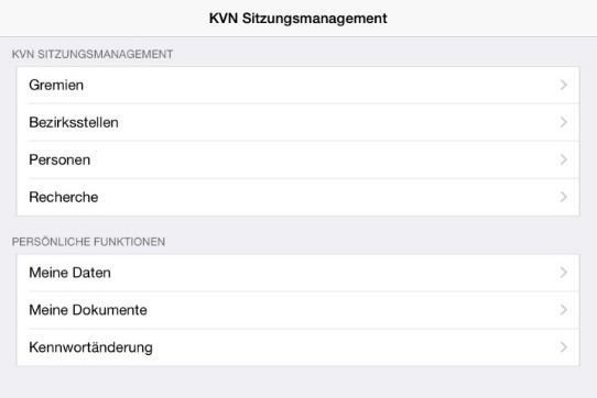 KVN-Sitzungsmanagement (App) Passwortänderung Zugang und Anmeldung: Für den Zugang zum KVN-Sitzungsmanagement benötigen Sie einen Benutzernamen und ein Passwort sowie die KVN-App aus dem App Store