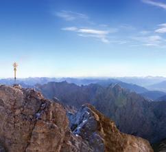 Das herrliche Panorama Die Aussicht auf der Zugspitze reicht vom Großglockner