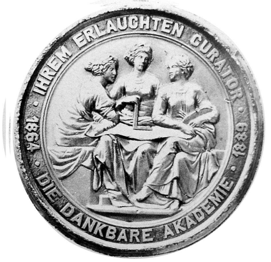 im Schriftkreis, Bronze, 27 mm, Orig-Öse 50,- 1889.11.