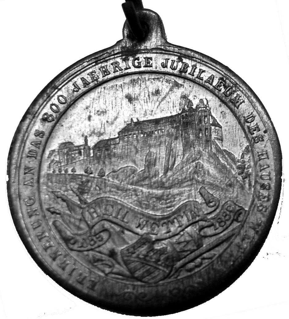 - 1889.1.24.4 -- Medaille 1889, ähnlich wie vor, leicht variierend, aber in Kupfer, mit orig-öse, 21 mm, 6,85 g 25,