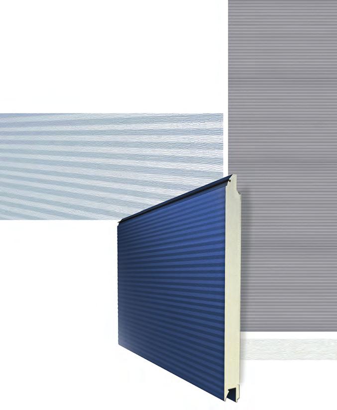 Außenseite des Paneels Prägung: Woodgrain Paneeltyp Microlinierung 10 Standardfarben Die Tore sind auch in anderen Farben nach RAL erhältlich