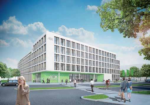 800 m² BGF für die AOK Rheinland/ Hamburg. Mit den bauvorbereitenden Arbeiten wurde im November 2011 begonnen. Die Fertigstellung ist für das zweite Quartal 2013 geplant.