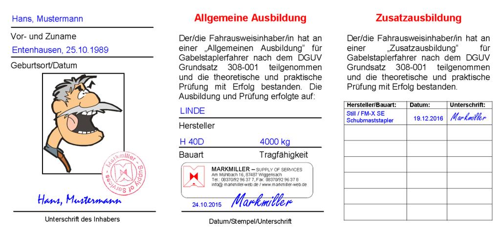 Anforderungen an den Gabelstaplerfahrer Auswahl der Fahrer Die drei Ausbildungsstufen nach dem DGUV Grundsatz 308-001 Stufe 1: Allgemeine Ausbildung Das