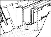Einbauhinweise Verlegeanleitung MEA Entwässerungsrinnen 1. Grabenaushub in ausreichender Breite herstellen, eine Betonummantelung von mind. (Klasse A 15) muss gewährleistet sein.