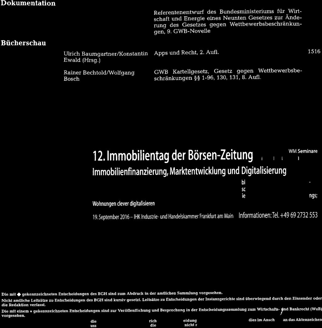 Dokumentation Bücherschau Deutsche Rechtspolitik aktuell Ulrich Baumgartner/Konstantin Apps und Recht, 2' Aufl' Ewa1d (Hrsg.