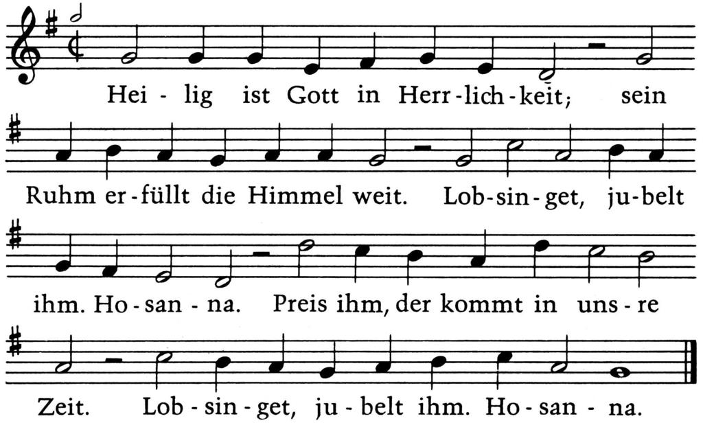 Orgel und Gemeinde T: Erhard Quack 1965 nach dem Sanctus M: Caspar Ulenberg 1582