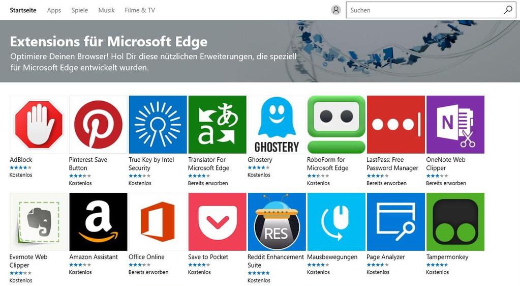 APPS Microsoft Edge Keine App hat in letzter Zeit so viele Neuerungen erhalten wie der noch relativ neue Browser von Microsoft.