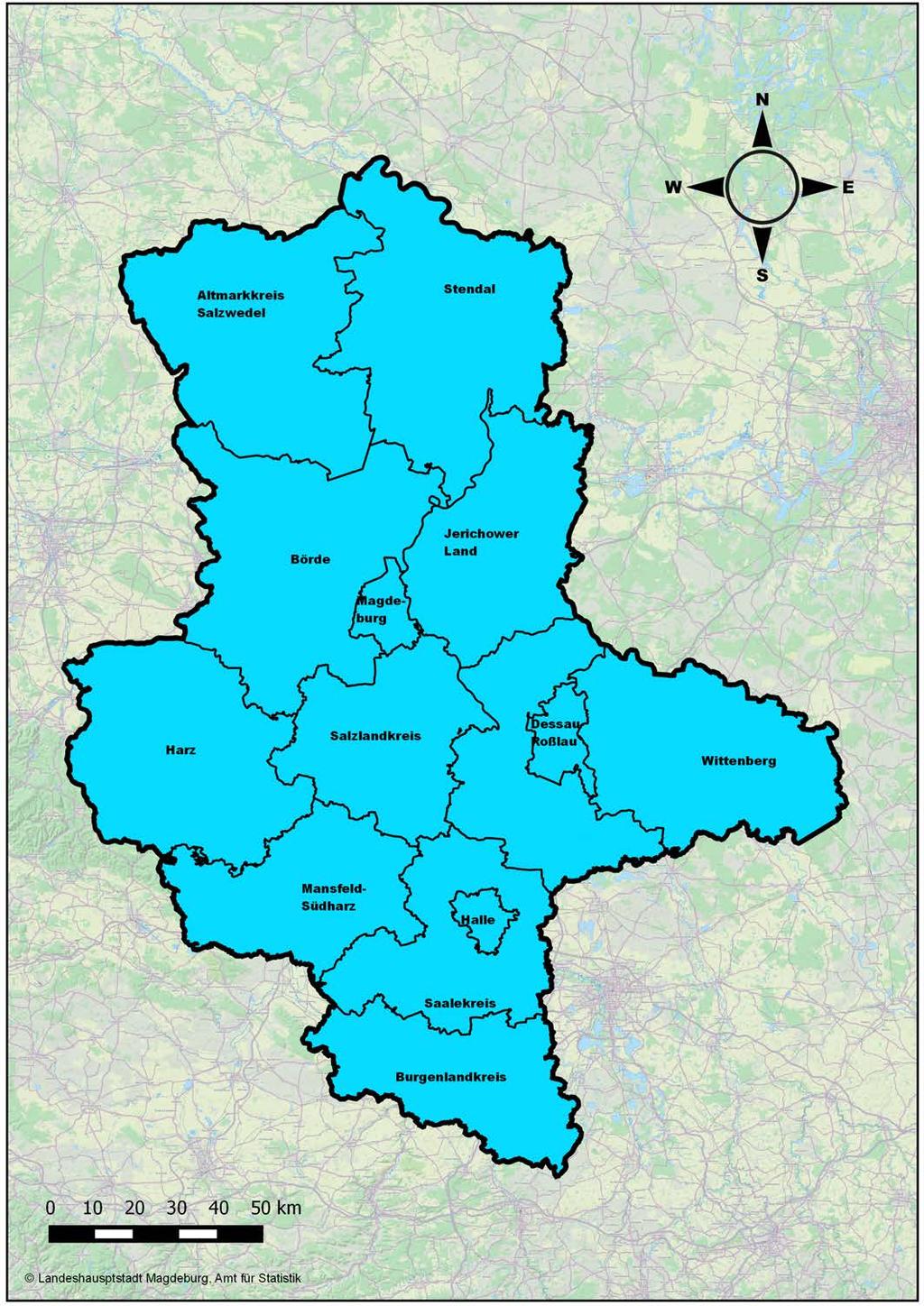 Bevölkerung 23 Karte 1 Kreisfreie Städte und Landkreise