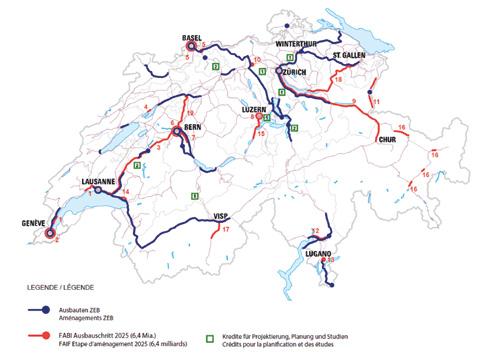 BILD 5: Ausbauten ZEB und FABI-Ausbauschritt 2025 Der Lötschberg-Basistunnel ist seit Ende 2007 in Betrieb. Er ist ein voller Erfolg und eine Pionierleistung im europäischen Alpenraum.