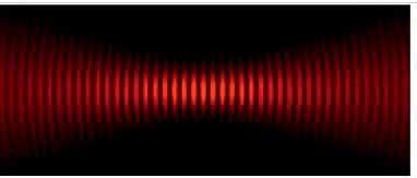 Experimente für das neue SI PTB-Mitteilungen 126 (2016), Heft 2 Bild 7: Die einfachste Atomfalle für eine optische Gitteruhr entsteht durch einen in sich zurück reflektierten Laserstrahl.