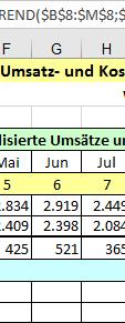 Wahr eintragen, wird die Konstante b