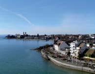 Beschauliche Fachwerkhäuser zieren den Radweg nach Rorschach. Über Arbon geht es weiter nach Romanshorn und von dort mit der Fähre (stündl.), quer über den See, zurück nach Friedrichshafen.
