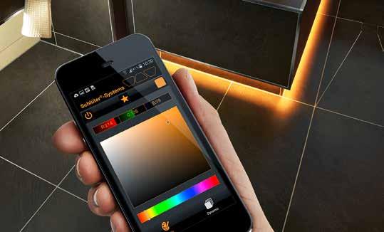 Schlüter -LIPROTEC Bluetooth-Steuerung Schlüter -LIPROTEC-EBR ist ein Bluetooth-Receiver zur Steuerung von LIPROTEC Installationen mit farbigen RGB LED-Streifen über mobile Endgeräte wie Smartphones