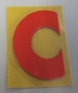 Aufklebe "C" rot Label "C" red 60602 1 Druckschalter Einspritzung P3