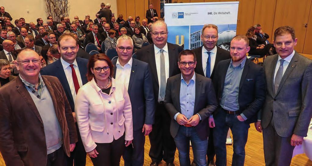 Landtagskandidaten und IHK-Vertreter beim Wirtschaftsgespräch in Hamm (v. l.