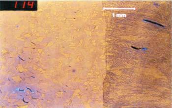 Stand der Technik Geätzter Makroschliff REM-Aufnahme Bild 5: Ductility Dip Cracks beim Werkstoff NiMo27 (Werkstoff Nr.: 2.