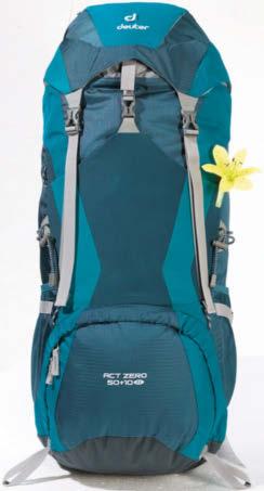 60 + 10 L Trekkingrucksack mit Netzseitentaschen, Bauch- und Brustgurt, flexible Fronttasche und Bodenfach.