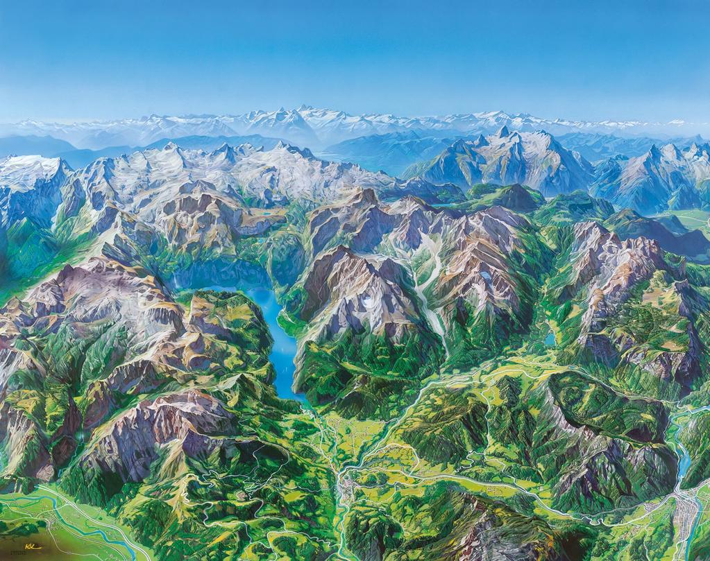 Panoramakarte des Nationalparks HOHE TAUERN Schönfeldspitze 2.653 m zum Hochkönig LEOGANGER STEINBERGE STEINERNES MEER Funtenseetauern 2.578 m LOFERER STEINBERGE Großer Hundstod 2.593 m Viehkogel 2.