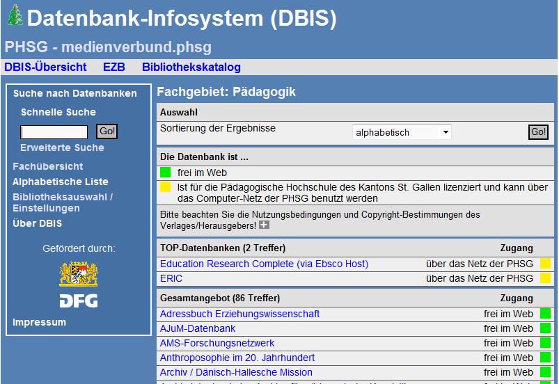 Weitere Datenbanken (alle Fachbereiche): DBIS (Datenbank-Infosystem) 1 Bibliotheksauwahl 2 1 3 4 2 3 4 5