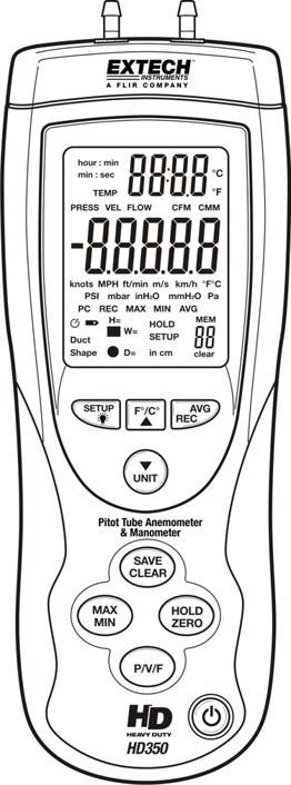 Benutzerhandbuch Hochleistungs-Staurohranemometer und Differenzdruck-Manometer