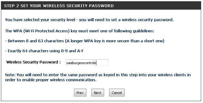 D-Link DIR-655 in SBC Netzwerken Geben Sie Ihren WLAN Netzwerk einen Namen und wählen Sie Manually assign a networkkey Geben Sie ein Passwort für denwi-fizugang in das Fenster und bestätigen Sie