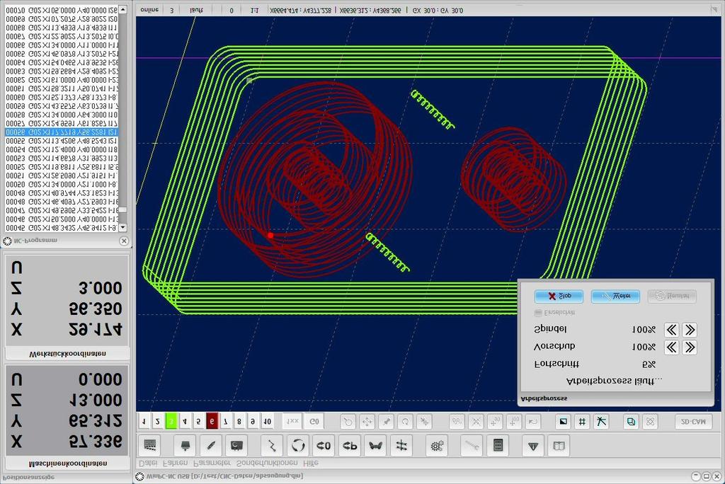 Das Programm WinPC-NC ist eine Software für aktuelle Windows-Versionen, die aus jedem modernen Standard-PC eine universelle NC-Steuerung macht und bis zu 4 Achsen ansteuert.