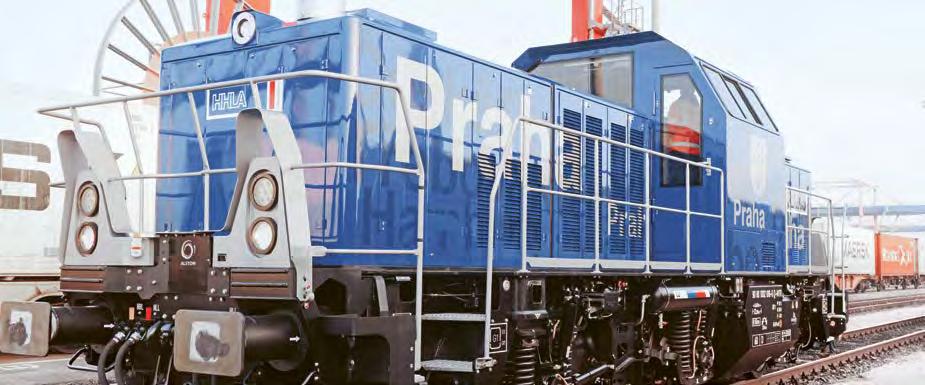 Vorbild Die Hybridlok verbraucht bis zu 50 Prozent weniger Kraftstoff. Premiere Die Prima H 3 Lokomotive im Hamburger Hafen ist die erste Hybridlok im ständigen Rangier-Einsatz.