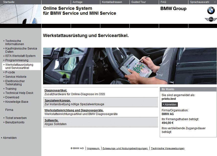 Sie können Informationen zu technisch möglichen Rad-/Reifenkombinationen für Modelle von BMW (ab E36), von MINI und von der BMW M GmbH abrufen: