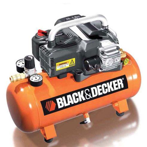 BLACK & DECKER KOMPRESSOR BD 195/12-NK ölfrei Spannung: 230 V / 50 Hz Drehzahl: 3400 min-1 Leistung: 1,5 PS / 1,1 kw Druck