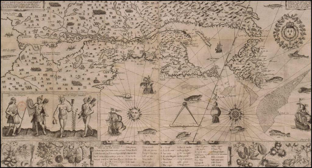 Als Ergebnis seiner Forschungsreisen schuf Champlain elf Seekarten von Häfen in Neu-England und Neu-Schottland.