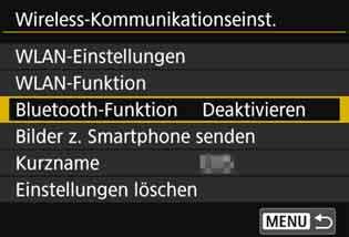 Herstellen einer WLAN-Verbindung mit einem Bluetooth-kompatiblen Smartphone Herstellen einer