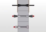Spannstellensysteme Faserbeton - Stopfen - System Geprüft für wasserundurchlässigen Beton FBA-Stopfen werden mit zweikomponentigem Dichtkleber eingeklebt Die zwei Komponenten des Klebers lassen sich