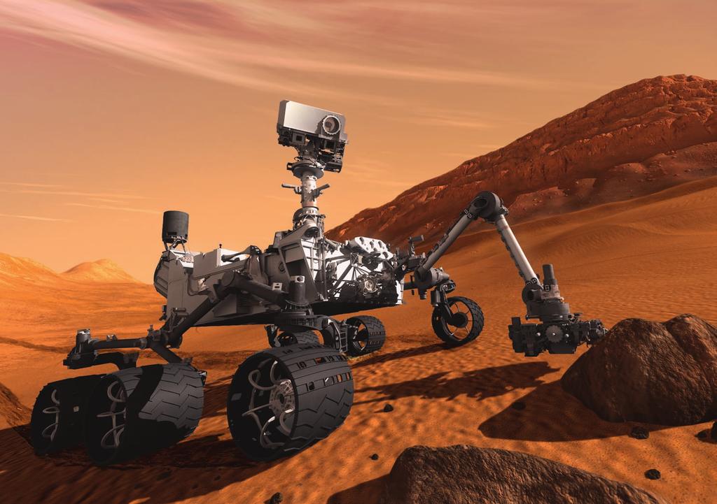 Analysis at Mars (Probenanalyse auf dem Mars) MAHLI: Mars Hand Lens Imager (Mars Vergrößerungsbildwandler) REMS: RUHF: Rover Environmental Monitoring Station (Rover