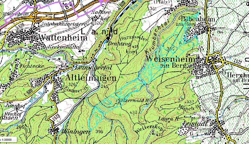 Landesforsten Rheinland-Pfalz Zentralstelle der Forstverwaltung - Forsteinrichtung - Seite 3 von 9 Mit einer Grundfläche von 272 Hektar ist der Waldbesitz Teil des Forstzweckverbandes Ganerben und