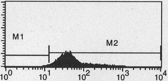 Abgebildet ist die mittlere Fluoreszenzintensität (MFI) der TLR2 + CD14 + positiven Zellpopulation (Population unter dem Marker M2).