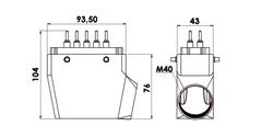 9055105 Serie - MOD Kabelstecker, Abgang seitlich 90 M32 KSR 5T2/AS/5M Artikelnr.
