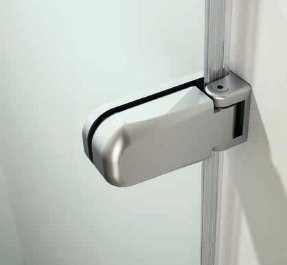 Hydraulic hinge wall-to-glass and glass-to-glass for shower enclosures. For doors with a stop. Stop at +90.