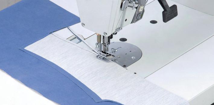 capacity increased by 70%; 2 stitch lengths with up to 6 mm stitch length and stitch loosening for basting the pocket opening; stitch loosening can be switched off for decorative stitching.