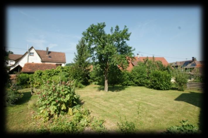 Baugrundstück im Überblick Das Baugrundstück wurde einst als gemeinsamer Garten umliegender Bauernhäuser genutzt.
