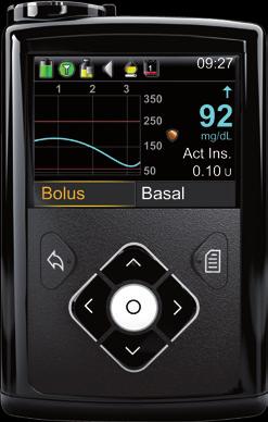 KAPITEL 2 Menü-Übersicht MiniMed 640G Menü-Übersicht MiniMed 640G (bei eingeschalteter Sensorfunktion) Abgabe unterbrechen Audio Einstellungen Speicher Reservoir & Set Insulineinstellungen
