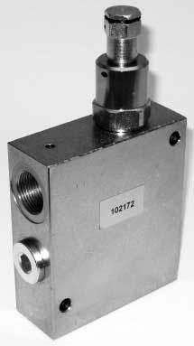 Druckregel-Ventile Differentialventil (Eilgangsventil) Mit diesem Ventil kann die Ausfahrgeschwindigkeit eines Hydraulzylinder's abhängig vom Arbeitsdruck erhöht werden.