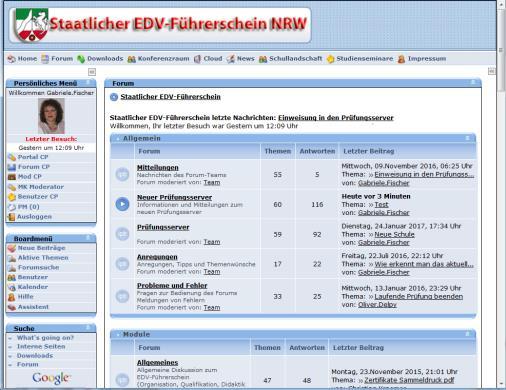 EDV-Forum Für alle beteiligten Lehrkräfte in den teilnehmenden Schulen steht ein EDV- Forum zur Verfügung. Dort werden die Materialien, Prüfungsaufgaben usw. bereitgestellt.