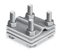 Kreuzverbinder flach/rund, für Rundleiter Ø 8 + 10 mm und Erdungsband bis 30 mm Breite Art.-Nr. Ausführung Verp.