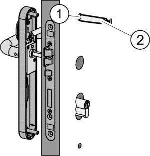 Montage 13. Optionaler Montageschritt: Schieben Sie den Schließzylinder in das Schloss ein.
